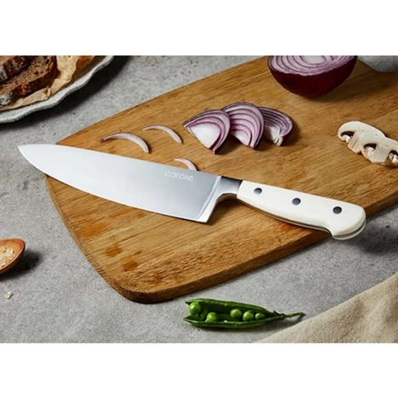 CAROTE 14 Pieces Knife Set W/ Wooden Block Stainless Steel Knives Dishwasher NEW - Picture 8 of 14